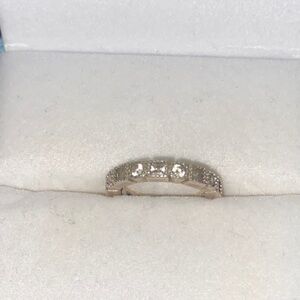 Elegant Silver Diamond Ring